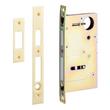 Elongated Pop-Out Brass Pocket Door Pull - Privacy - Satin Brass, , large image number 1