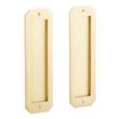 Modern Pop-Out Brass Pocket Door Pull - Passage - Satin Brass, , large image number 0