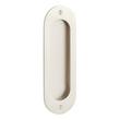 Elongated Oval Recessed Brass Pocket Door Pull, , large image number 0
