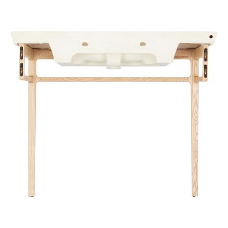 Olney Console Sink with Wood Stand - Light Ash