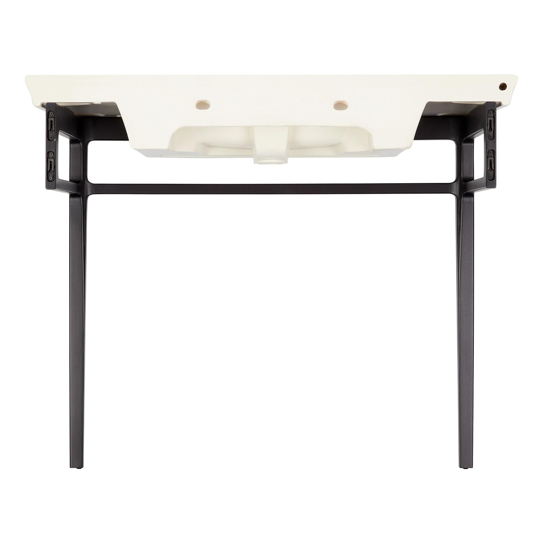 Olney Console Sink with Wood Stand Charred Mahogany Signature Hardware