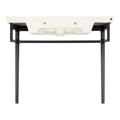 Olney Console Sink with Wood Stand - Charred Mahogany