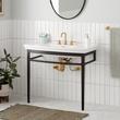 Olney Console Sink with Wood Stand - Charred Mahogany, , large image number 0