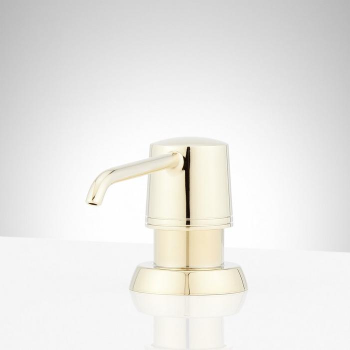 Averell Soap or Lotion Dispenser in polished brass