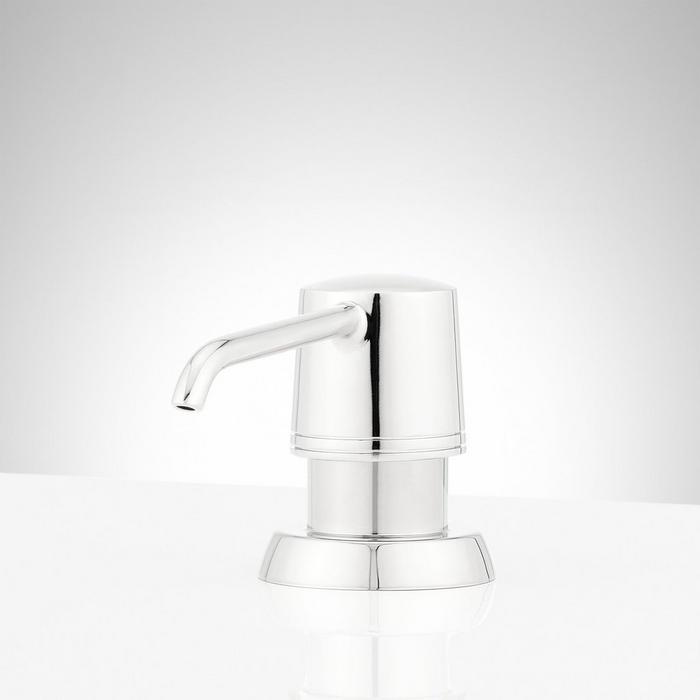 chrome soap or lotion dispenser