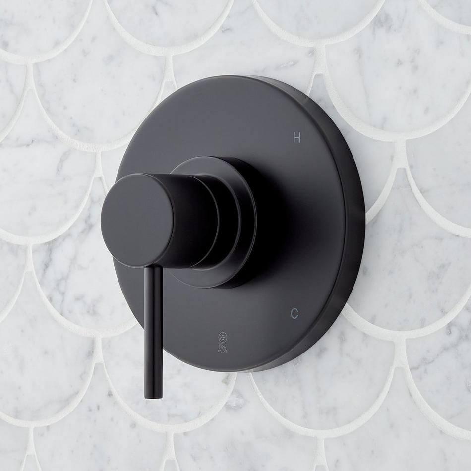Lexia Pressure Balance Shower System with Hand Shower - Matte Black, , large image number 2