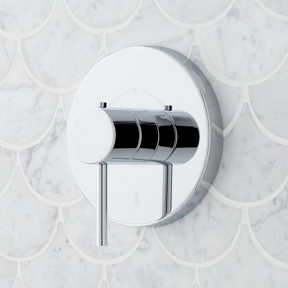 Lexia Thermostatic Shower System with Dual Showerheads and Hand Shower - Chrome, , large image number 3