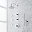 Lexia Thermostatic Shower System with 3 Body Sprays and Hand Shower, , large image number 2