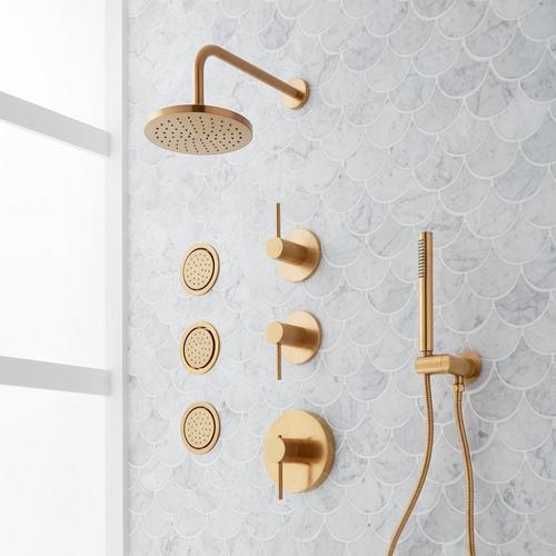 Lexia Thermostatic Shower System - Body Sprays and Hand Shower