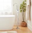Lexia Freestanding Tub Faucet with Hand Shower and Rough-In Valve with Stops - Chrome, , large image number 0