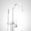 Lexia Freestanding Tub Faucet with Hand Shower and Rough-In Valve with Stops - Chrome, , large image number 1