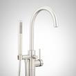 Lexia Freestanding Tub Faucet with Hand Shower and Rough-In Valve with Stops - Brushed Nickel, , large image number 1