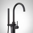 Lexia Freestanding Tub Faucet with Hand Shower and Rough-In Valve with Stops - Matte Black, , large image number 1