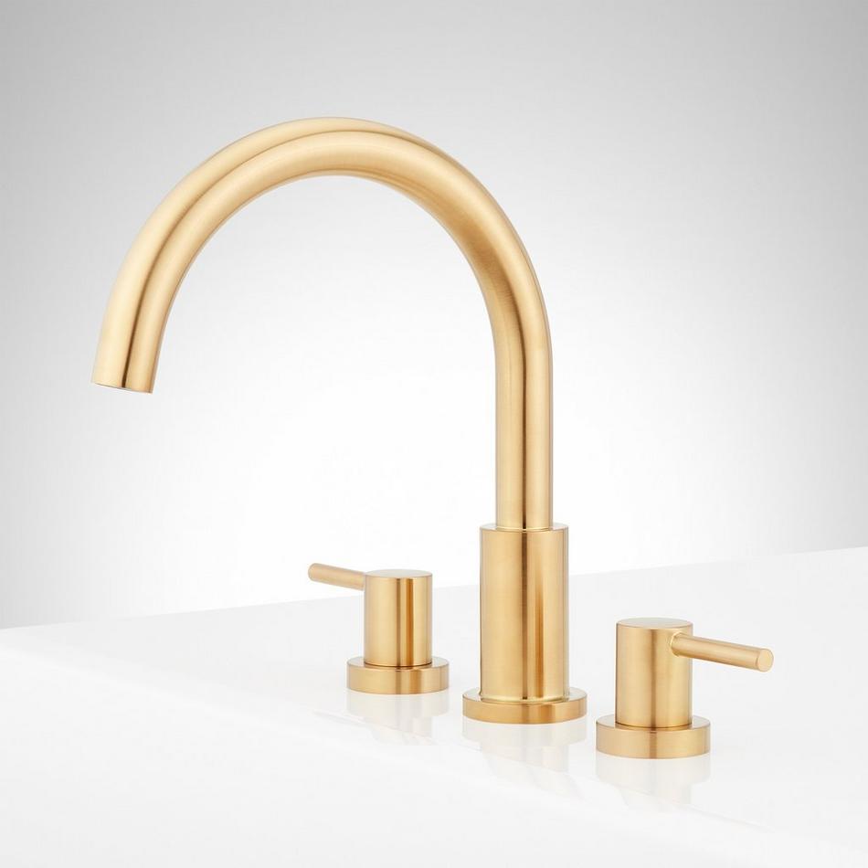 Lexia 3-Hole Roman Tub Faucet and Rough-In Valve - Brushed Gold, , large image number 1