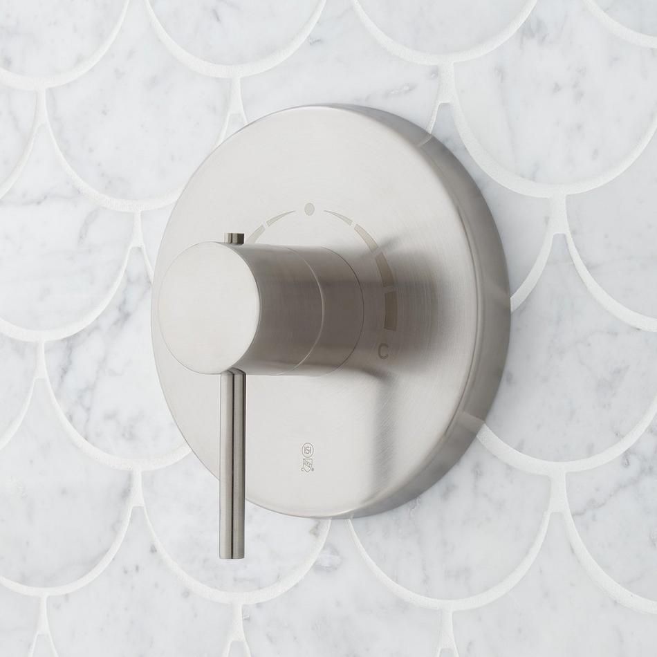 Lexia Thermostatic Shower Valve Trim and 1/2" Rough-In Valve - Brushed Nickel, , large image number 0