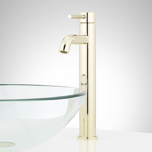 Lexia Single-Hole Vessel Faucet in Polished Brass