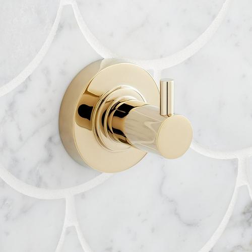 Lexia Robe Hook in Polished Brass