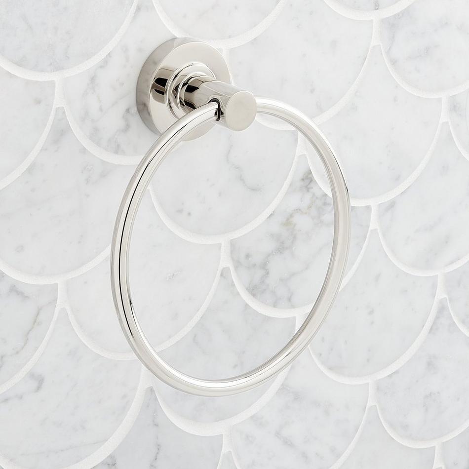 Lexia Towel Ring - Polished Nickel, , large image number 1