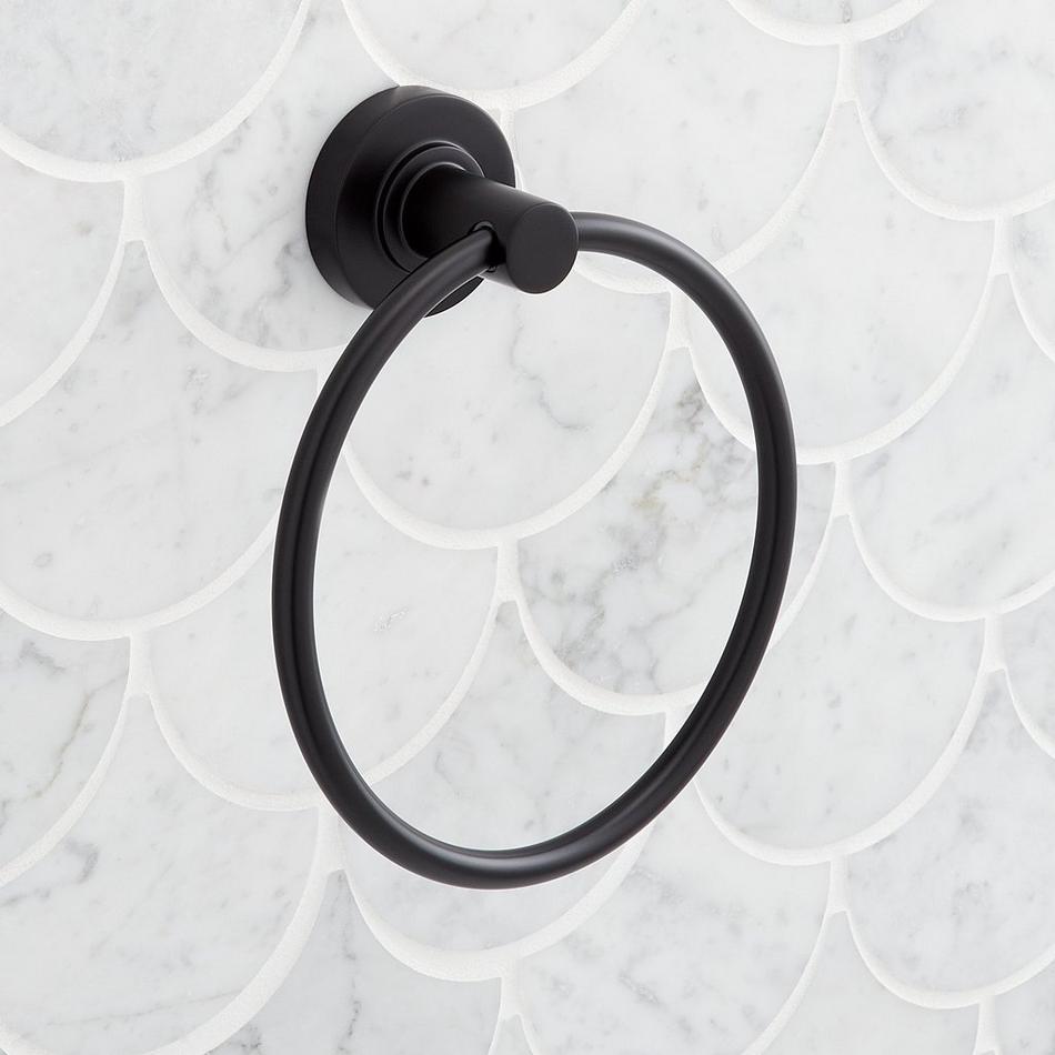 Lexia Towel Ring - Matte Black, , large image number 1