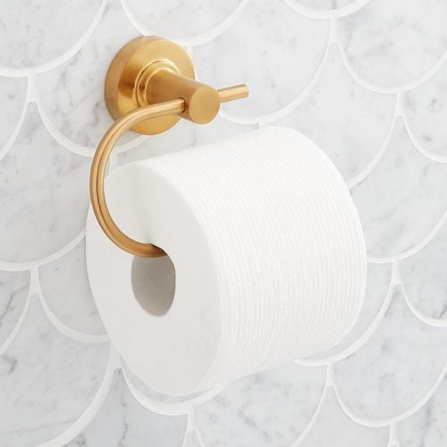 Marble Double Toilet Paper Holder with Shelf, Paper Towel Holder