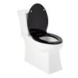 Benbrook Two-Piece Skirted Elongated Toilet With Heavy Duty Black Seat - Chrome Tank Handle, , large image number 2