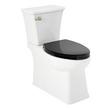 Benbrook Two-Piece Skirted Elongated Toilet With Heavy Duty Black Seat - Brushed Nickel Tank Handle, , large image number 1