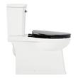 Benbrook Two-Piece Skirted Elongated Toilet With Heavy Duty Black Seat - Brushed Gold Tank Handle, , large image number 2