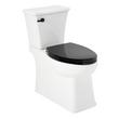 Benbrook Two-Piece Skirted Elongated Toilet With Heavy Duty Black Seat - Matte Black Tank Handle, , large image number 1