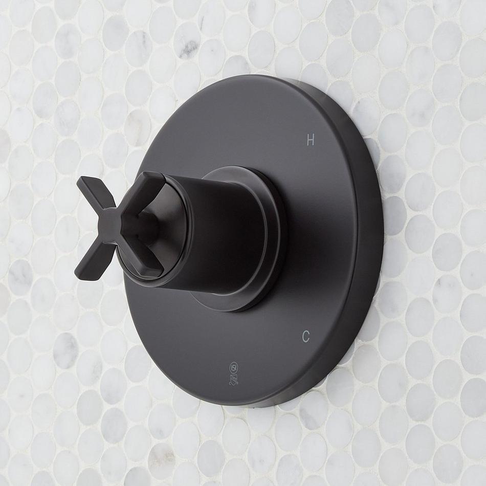 Vassor Pressure Balance Shower Trim and Rough-In Valve - Matte Black, , large image number 0
