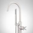 Vassor Freestanding Tub Faucet with Hand Shower - Brushed Nickel, , large image number 1