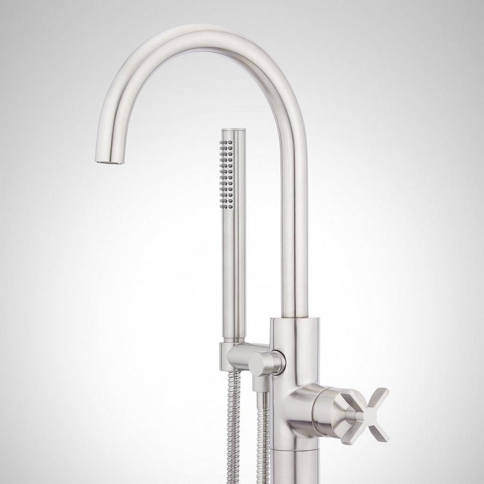Vassor Freestanding Tub Faucet with Hand Shower - Brushed Nickel, , large image number 1
