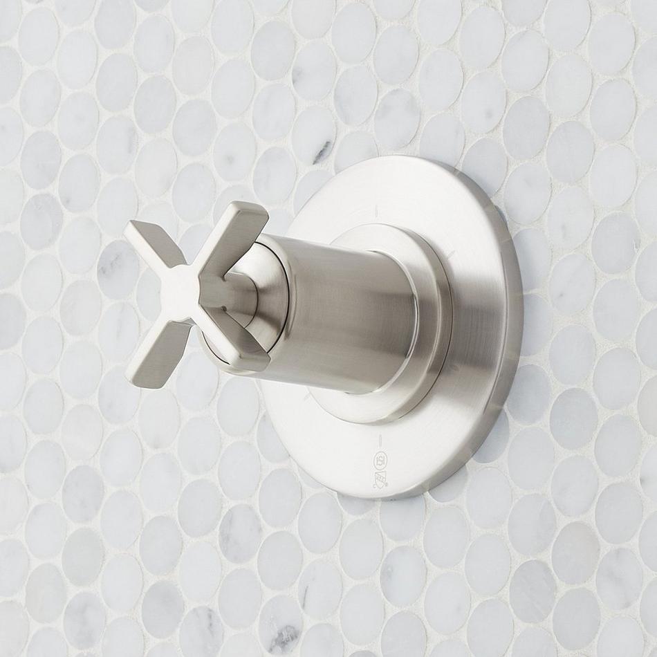 Vassor In-Wall Shower Diverter Trim and 1/2" Rough-In Valve - Brushed Nickel, , large image number 0
