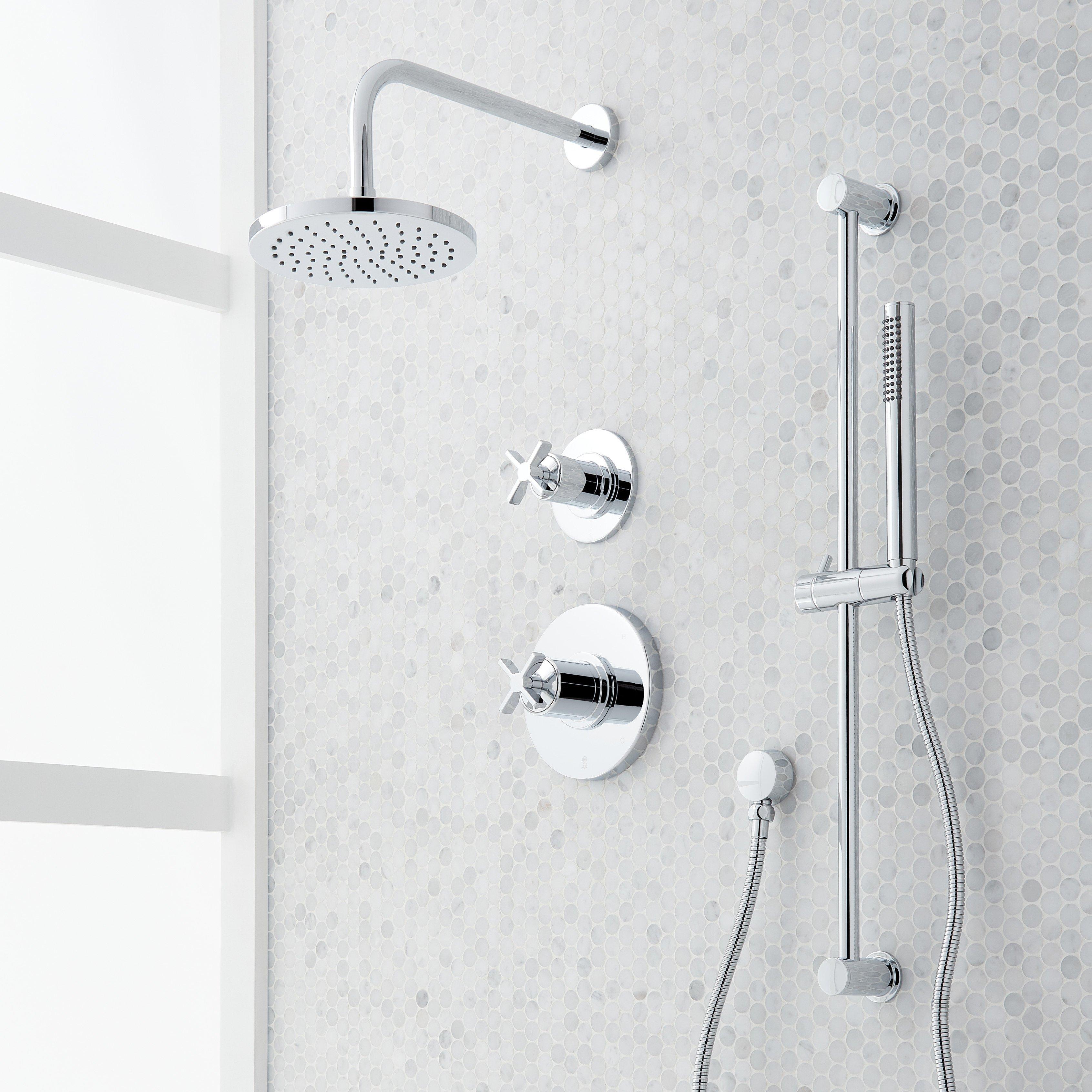 Vassor Pressure Balance Shower System with Slide Bar and Hand Shower Signature Hardware