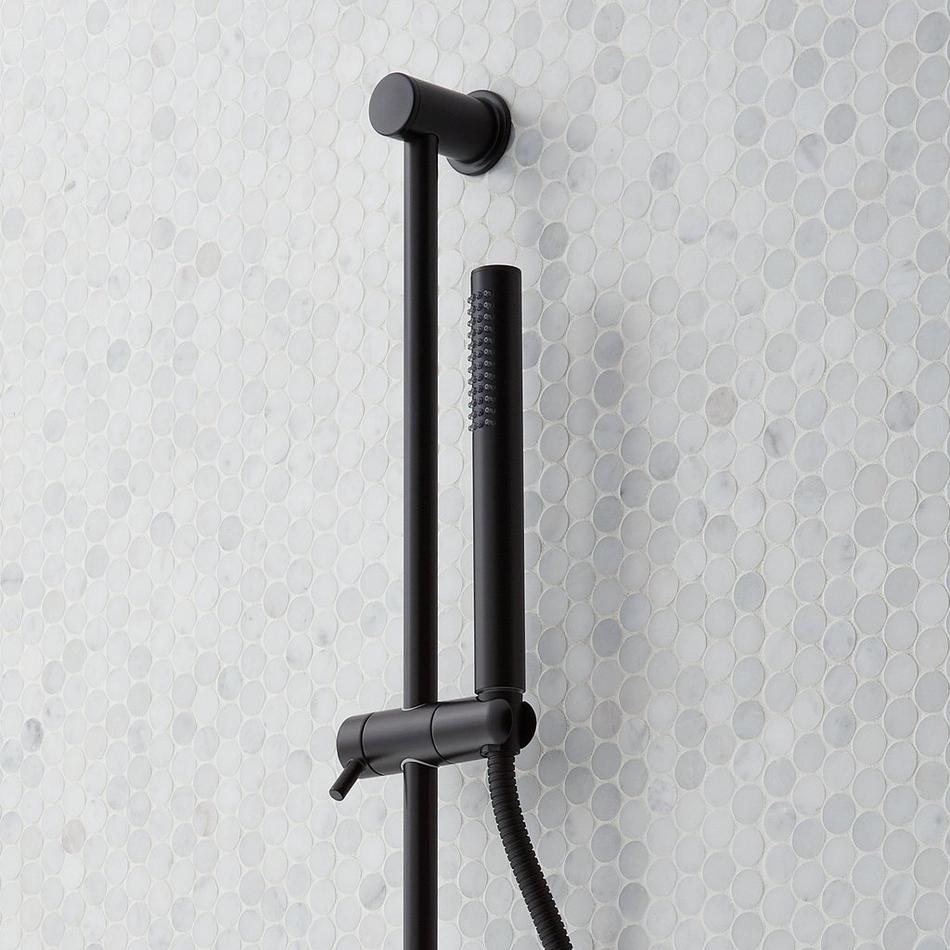 Vassor Pressure Balance Shower System with Slide Bar and Hand Shower - Matte Black, , large image number 4