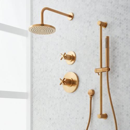 Vassor Shower System - Brushed Gold