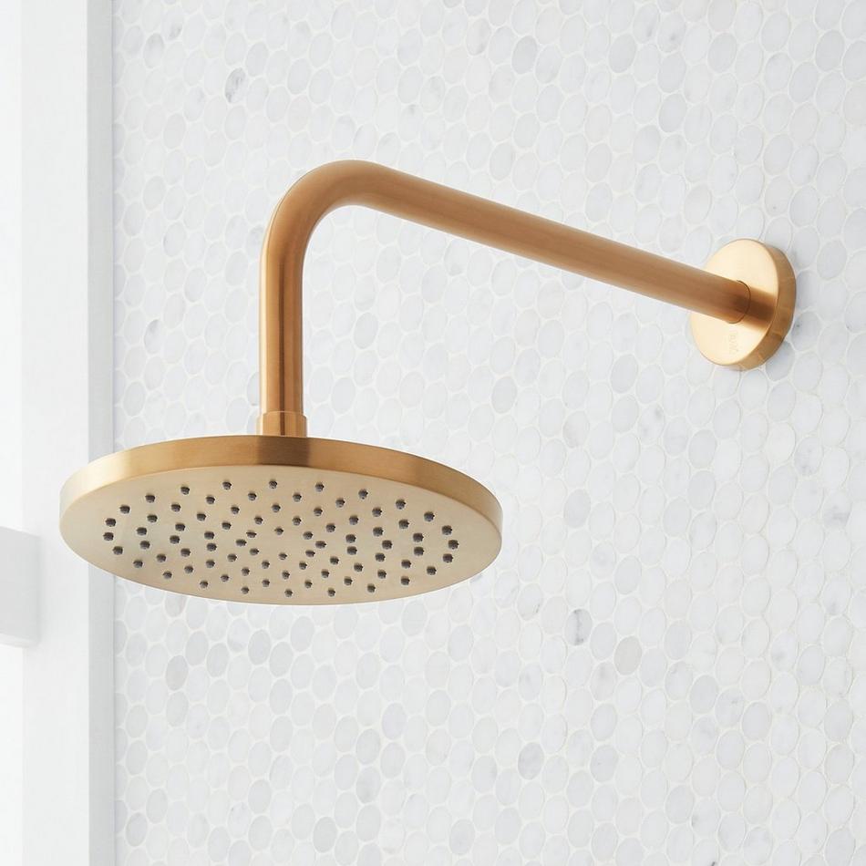 Vassor Pressure Balance Shower System with Slide Bar and Hand Shower - Brushed Gold, , large image number 3