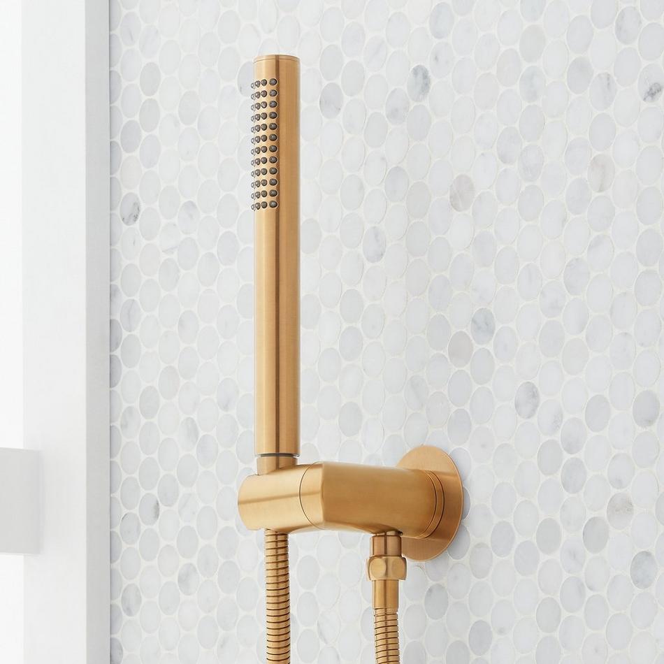 Vassor Pressure Balance Shower System with Hand Shower - Brushed Gold, , large image number 4