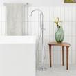 Vassor Freestanding Tub Faucet with Hand Shower and Rough-In Valve with Stops - Chrome, , large image number 0