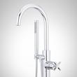 Vassor Freestanding Tub Faucet with Hand Shower and Rough-In Valve with Stops - Chrome, , large image number 1