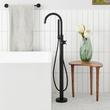 Vassor Freestanding Tub Faucet with Hand Shower and Rough-In Valve with Stops - Matte Black, , large image number 0