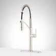 Eiler Single-Hole Kitchen Faucet with Pull-Down Spring Spout and Deck Plate, , large image number 8
