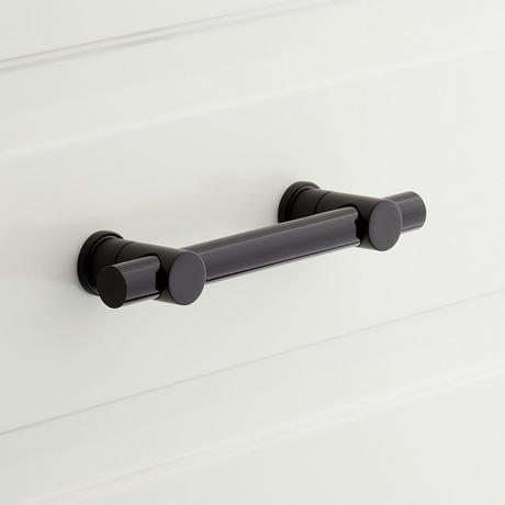 Clanora Acrylic Cabinet Pull - Black/Matte Black