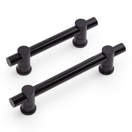 Clanora Acrylic Cabinet Pull - Black/Matte Black