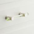 5-1/16" Clanora Acrylic Cabinet Pull - Transparent Green/Polished Nickel, , large image number 0