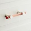 Clanora Acrylic Cabinet Pull - Rose/Polished Nickel, , large image number 0