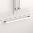 Hovland Two-Tone Solid Brass Appliance Pull - Matte White/Satin Brass, , large image number 0