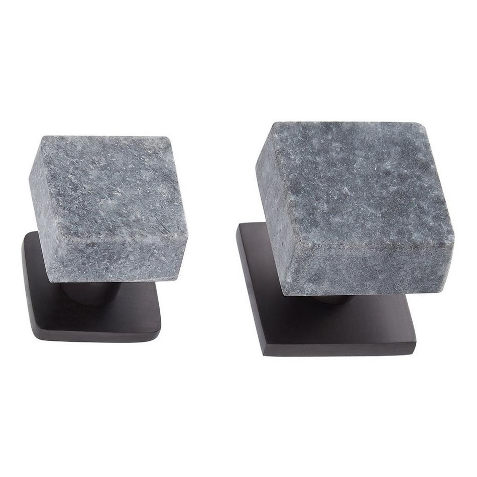 Jarek Square Cabinet Knob - Gray Granite/Satin Gunmetal, , large image number 1