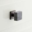 1-1/4" Jarek Square Cabinet Knob - Gray Granite/Satin Gunmetal, , large image number 0