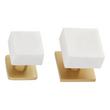 1-1/4" Jarek Square Cabinet Knob - White Marble/Satin Brass, , large image number 1