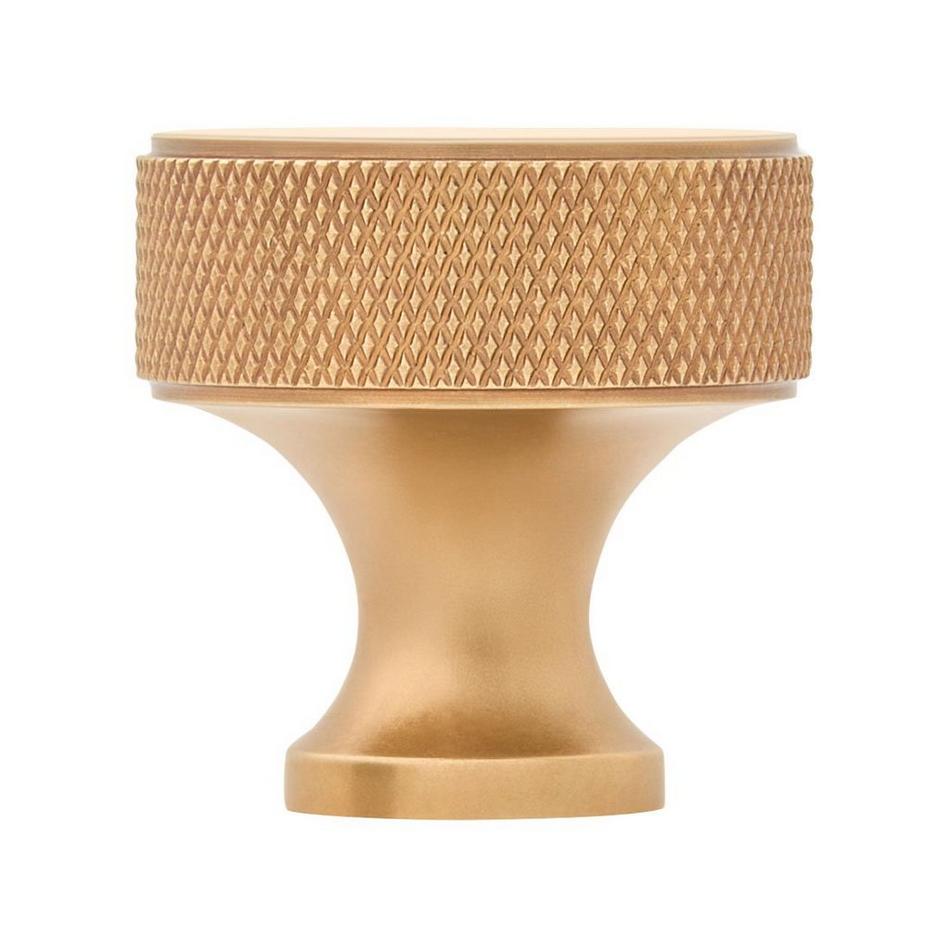 Arles Knurled Brass Cabinet Knob - Vintage Brass, , large image number 2